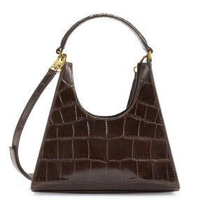 NWOT - Staud Mini Croc Embossed Leather Hobo Bag